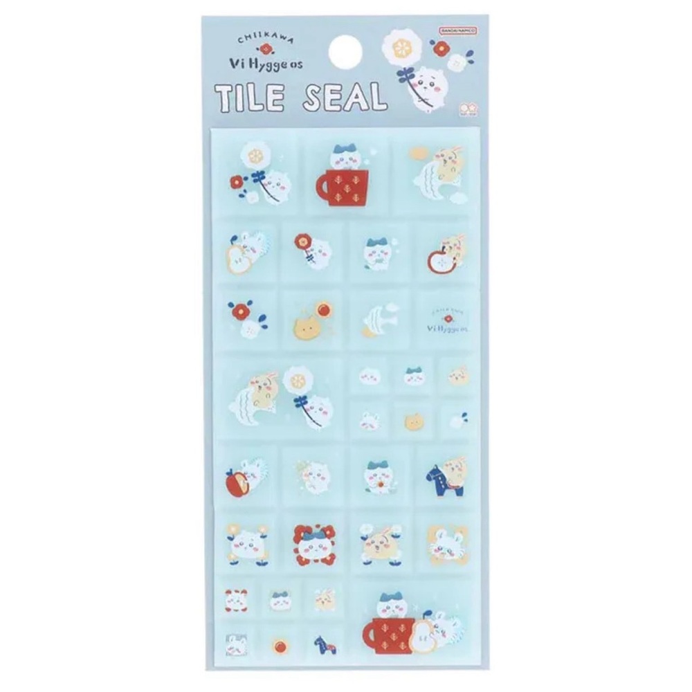 Brand New sunstar Chiikawa tile seal Stickers 33pcs - blue  Japan exclusive